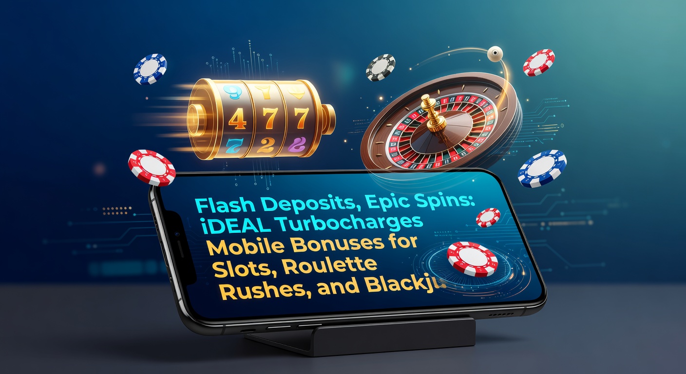 Mobiele blackjack-tafel met live dealer, iDEAL deposit bevestiging en actieve bonusinzet op een smartphone-scherm