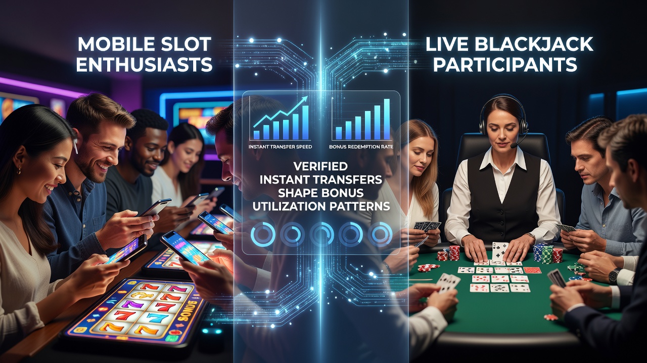 Mobiele spelers gebruiken instant transfers voor slotbonussen en blackjack sessies