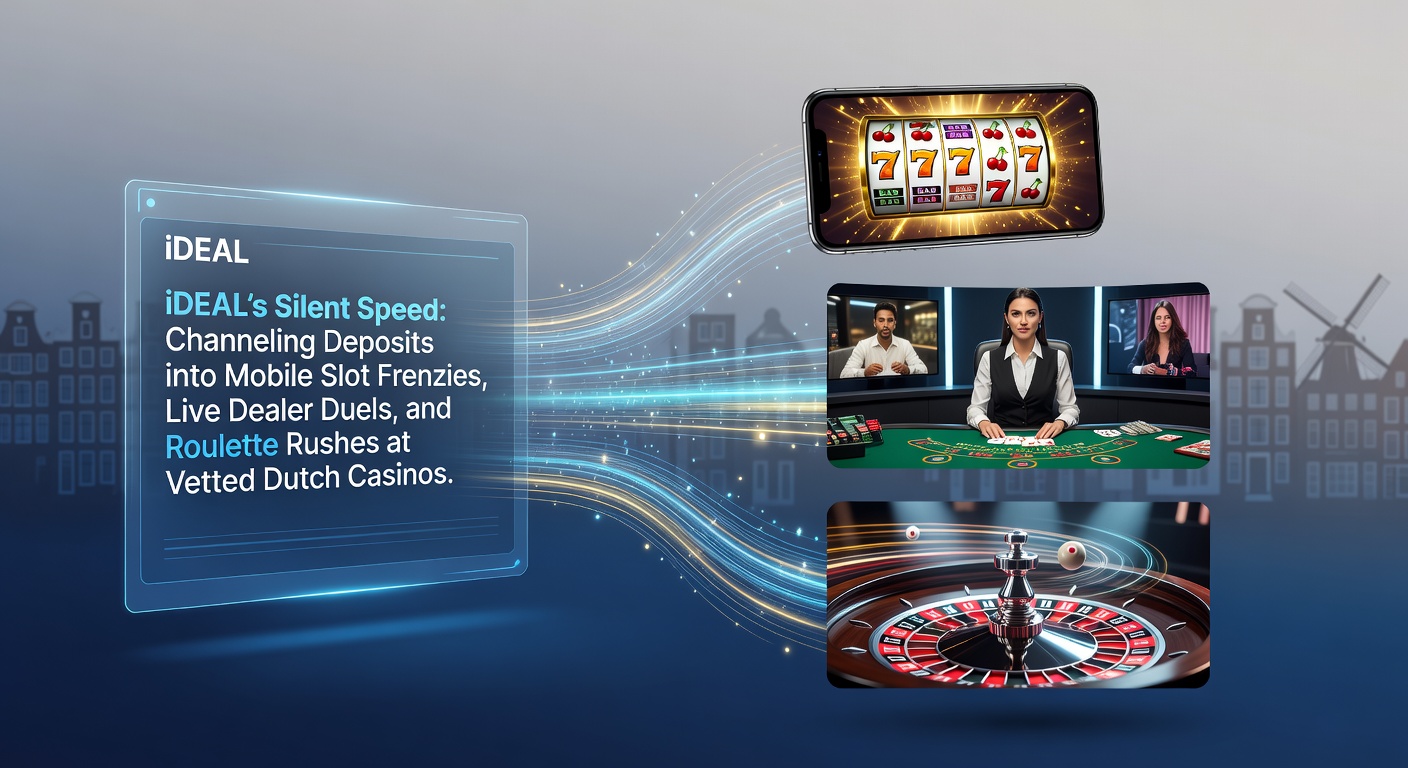 Schermafbeelding van een iDEAL-betaling in een Nederlands online casino met mobiele slots op de achtergrond