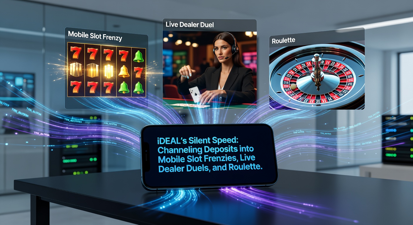 Live roulette wiel dat draait met iDEAL betaaloptie zichtbaar op een mobiel scherm in een Nederlands casino