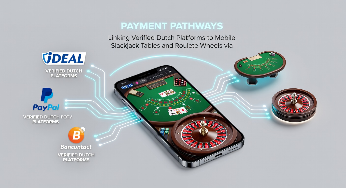 Diagram van realtime iDEAL-overboekingen naar mobiele casino spellen inclusief blackjack en roulette