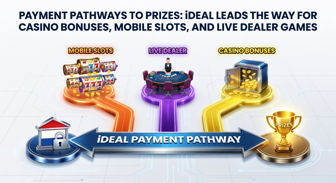 Mobiele telefoon met iDEAL app en draaiende slotrollen op scherm, illustrerend naadloze mobiele casino betalingen